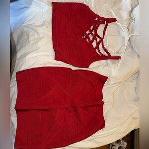 Red BeBe Two-Piece Bandage Set